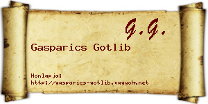 Gasparics Gotlib névjegykártya